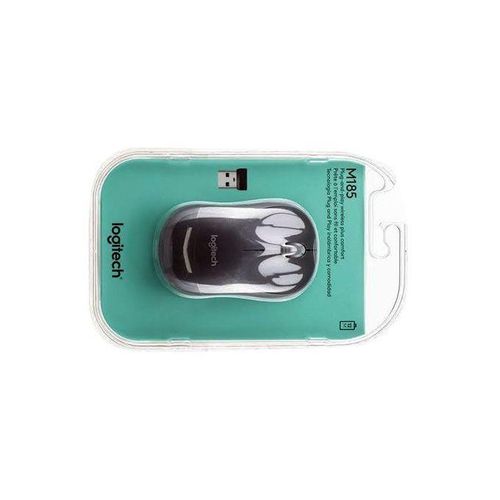 Logitech M185 Wireless Optical Mouse - Black