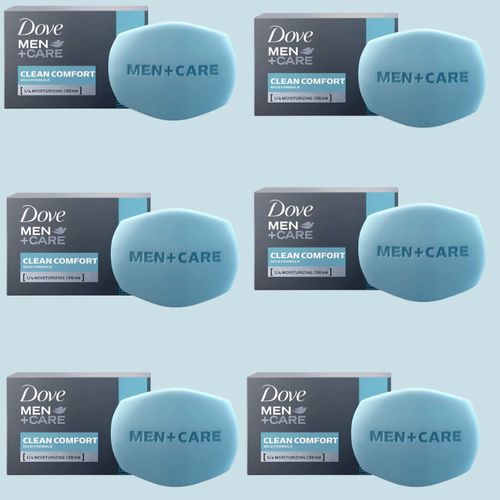 Dove Men+Care MEN + CARE Body Soap and Face Bar to Hydrate Skin Clean Comfort More Moisturizing Than Bar Soap 6 Bars