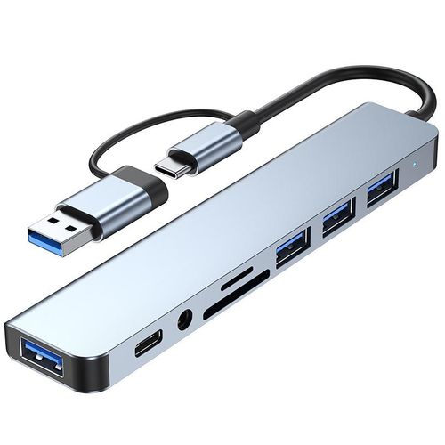 8 in one Hub  splitter type-c expansion is suitable for mobile phones,computers, split hubs