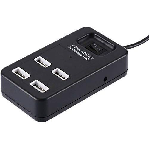 USB HUB 4 Port 2.0 High Speed USB Hub Adapter - Black