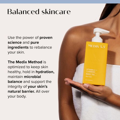 Medix 5.5 Vitamin C Cream W/Turmeric For Face And Body Firming & Brightening Cream For Age Spots Dark Spots & Sun Damaged Skin Anti Aging Cream Infused W/Vitamin E Ginger Ginseng