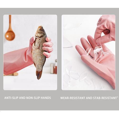 Dish Washing Cleaning Rubber Gloves kitchen silicone