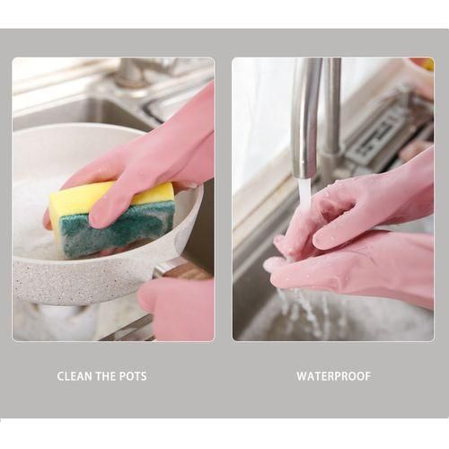 Dish Washing Cleaning Rubber Gloves kitchen silicone
