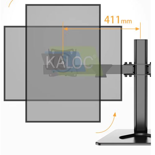 Kaloc Dual Multi  Monitor Desk Mount Desktop Built  Free Standing  With Interactive Ergonomical Concepts - 17
