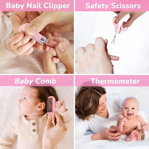 13 IN 1 New Born Baby Hygiene and Safety Kit Pink