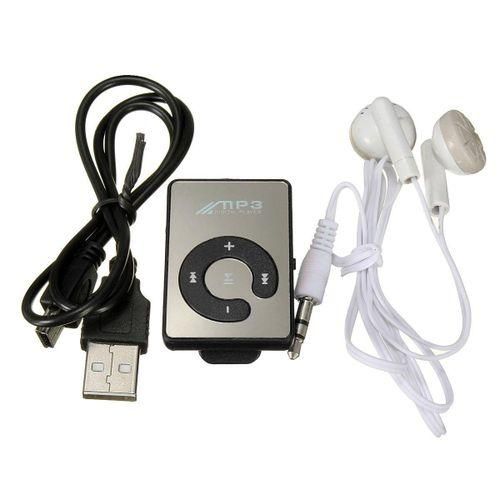 Mini Music MP3 Player with USB Cable with Headphones Black NO5115