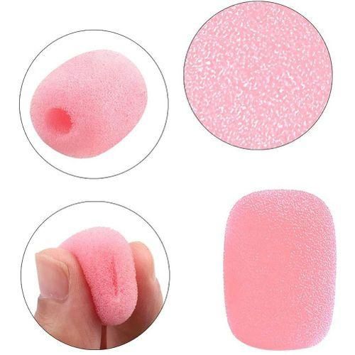 10 Pack Lapel Headset Microphone Windscreen, Microphone Sponge Foam Cover Mini Size Lavalier Microphone Windscreen Pink NO5115