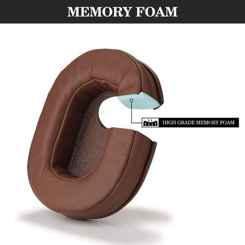 Ear Cushions Memory Foam Earpads Cover Replacement Ear Pads for ATH M50X Fits Audio Technica M40X M30X M20 Brown NO5115
