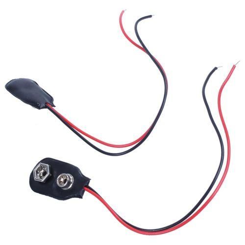 2pcs 15cm Wire Cable 9V 9 Volt Battery Clip Connector I NO5115