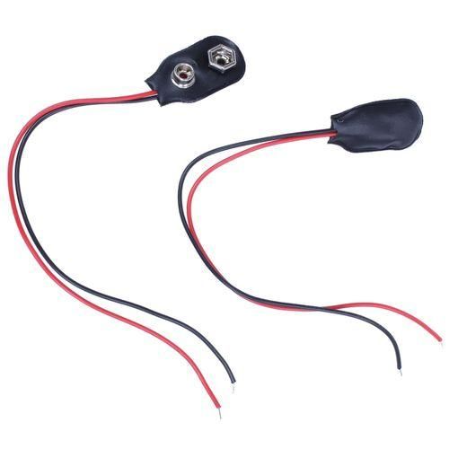 2pcs 15cm Wire Cable 9V 9 Volt Battery Clip Connector I NO5115