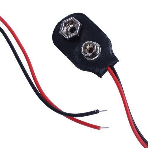 2pcs 15cm Wire Cable 9V 9 Volt Battery Clip Connector I NO5115