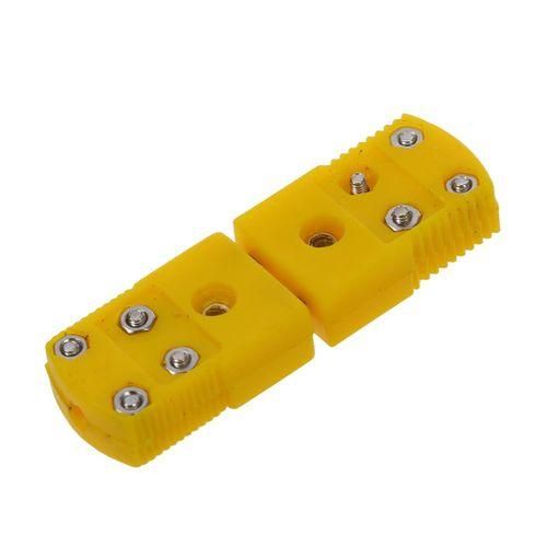 Yellow Plastic Shell K Type Thermocouple Plug Socket NO5112