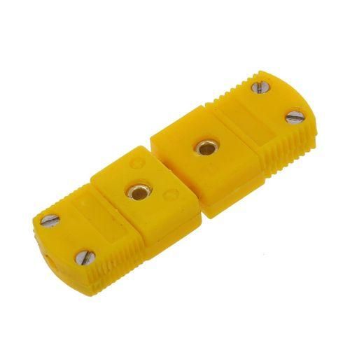 Yellow Plastic Shell K Type Thermocouple Plug Socket NO5112