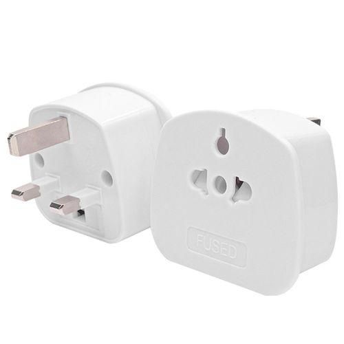 Travel Adapter for China Eu Us to Uk White Plug Pack of 2 NO5112