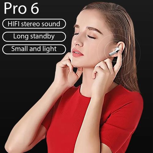 Air Pro 6 TWS Wireless Headphones with Mic Fone Bluetooth Earphones Sport Earbuds Pro6 J6 Headset for Apple iPhone Xiaomi Huawei