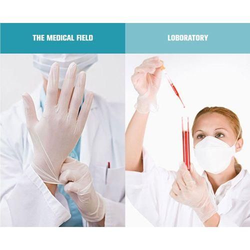 Medical White Nitrile Grade Gloves Silicon Latex Rubber Kitchen