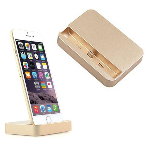 Chargerstand Portable Data Sync USB Cradle Charger Dock Charging Dock Station For iPhone SE 5 5S 5c 6 Plus 6s 6splus iPod Holder Stand,Gold NO5111