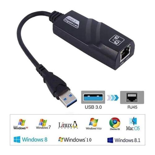 Universal USB 3.0 High Speed Ethernet Network Adapter-Black