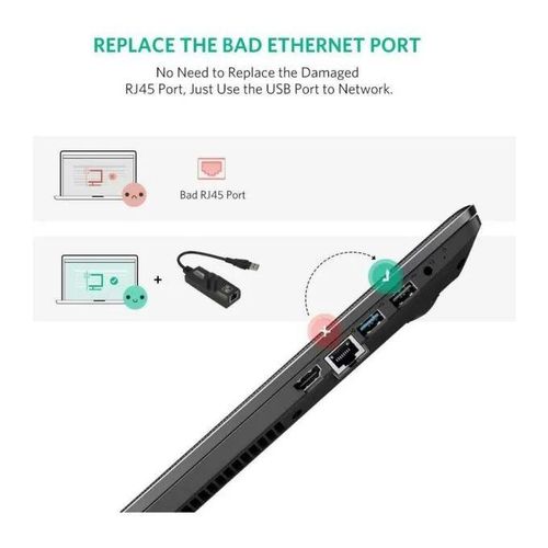 Universal USB 3.0 High Speed Ethernet Network Adapter-Black
