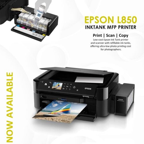 Epson L850 Multi-Function Colour Printer(Print,Copy,Scan)-Black