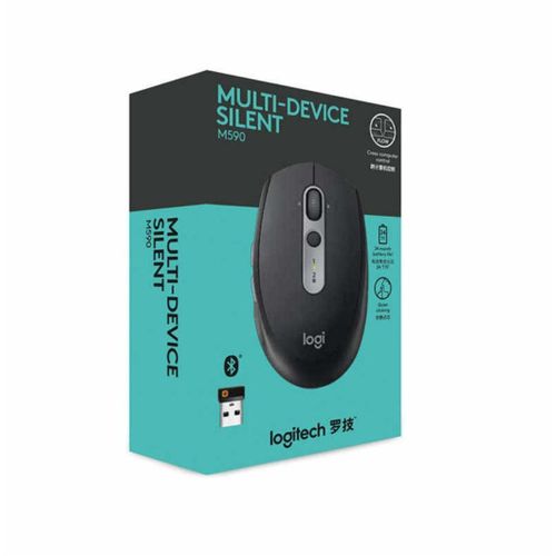 Logitec M590 Logitech-Silent Optical Multi Device Mouse Wireless by Bluetooth 2.4 GHz Dual Mode Uniform 1000-Black