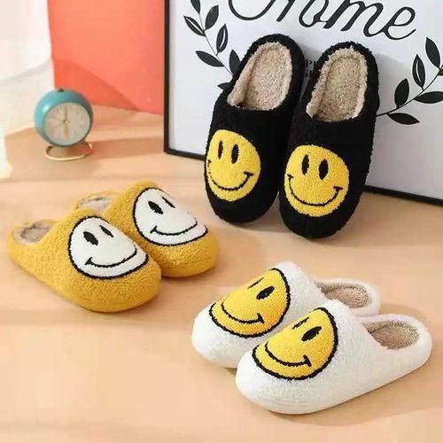 Smiley Kids Smile Face Slippers Slipon Cozy Indoor Antiskid House Shoes