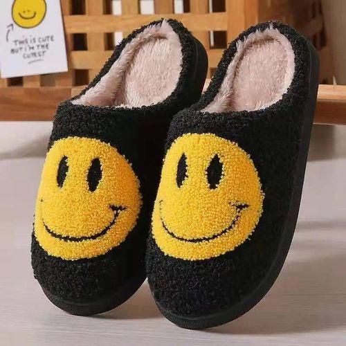 Smiley Kids Smile Face Slippers Slipon Cozy Indoor Antiskid House Shoes