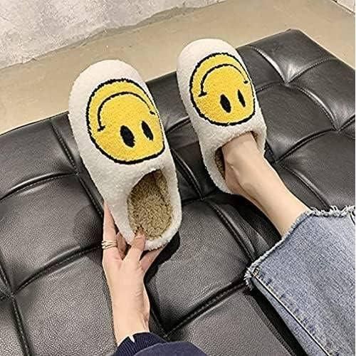 Unisex Kids Smile Face Slippers Slipon Cozy Indoor Antiskid House Shoes