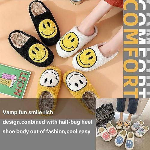Unisex Kids Smile Face Slippers Slipon Cozy Indoor Antiskid House Shoes