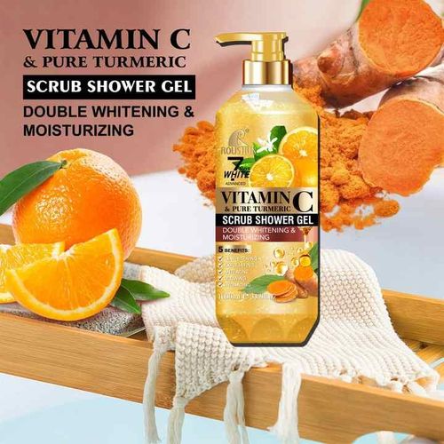 Roushun Vitamin C And Pure Tumeric Whitening&Moisturizing Showergel Scrub
