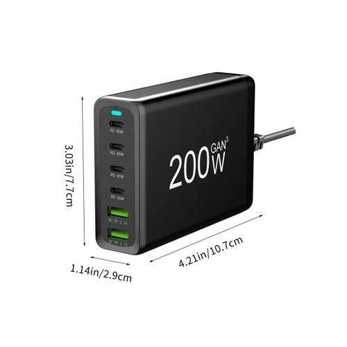 200W USB Type C Desktop Charger with ShortCircuit Protection