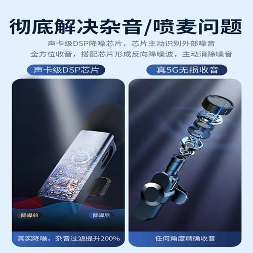 F11-2 3 In 1 Dedicated Wireless Collar Clip Microphone Radio Intelligent Noise Reduction Reverberation Mobile Phone Live Small Microphone  For iPhone Android Phone Camer Laptop Plug-Play Video Recording- Black
