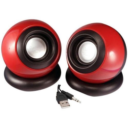 USB Computer Phone, Laptop Speakers - Red