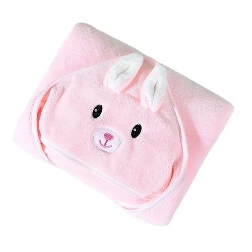Hooded  Baby Towel, Pink, Color varies