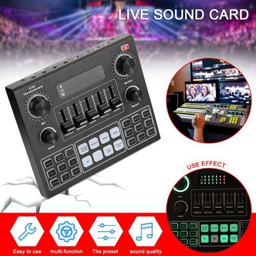 V9 Audio USB Headset Microphone Webcast Live Sound Card 12