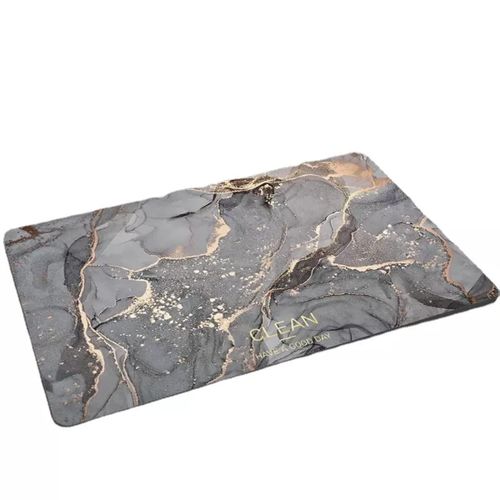 Bathroom Rugs Gray Marble 60X40 CM Velvet Bath Mat Non-Slip Modern Small Rug Soft Luxury Microfiber Machine Washable Small Rug Bath Rug for Bathroom Tub Shower Rug - Multicolor
