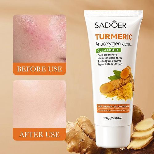 Cerave Turmeric Face Wash Cleanser Moisturize Whitening Oil Control Beauty Cleanser Removal Acne Foam Facial Cleanser Skin Care - 100g