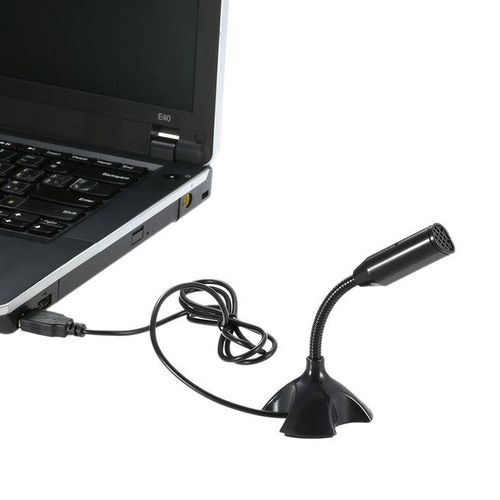 Usb Mic Plug and Play PC Microphone-Black