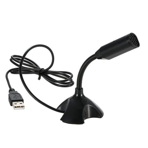 Usb Mic Plug and Play PC Microphone-Black