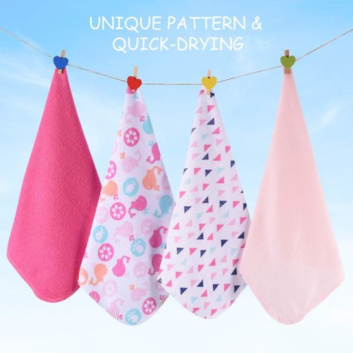 New Set Of 8pcs Baby Wash Cloths - MultiColor