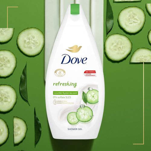 Dove Body Wash / Shower Gel 500ML  Plus * 2 FREE EXFOLIATING GLOVES  * _Multicolour