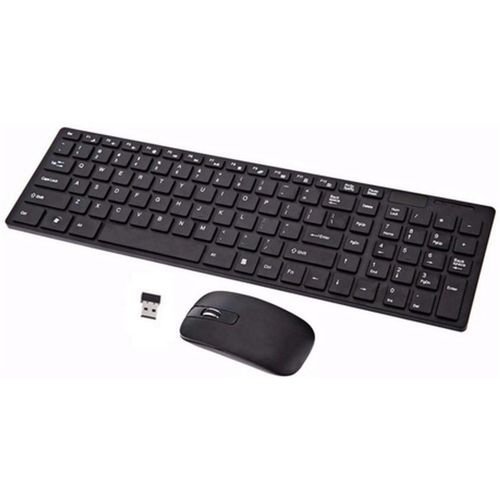 Ultra-Thin Wireless Keyboard & Mouse Set for PC and Laptop combo - White
