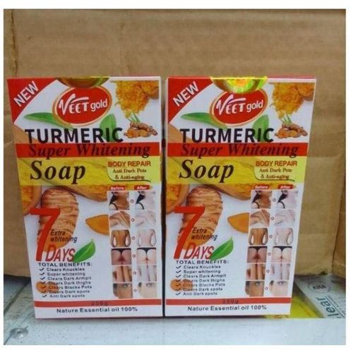 VEET GOLD Tumeric super whitening soap For dark Spot and Anti-aging-250g