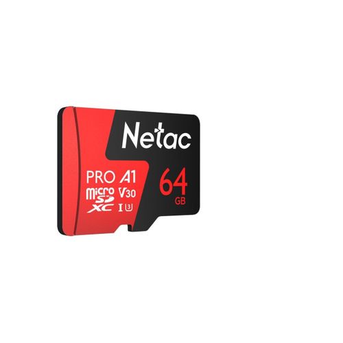 Netac 64GB P500 Pro microSDXC CL10 UHS-I U3 V30 A1 Memory Card