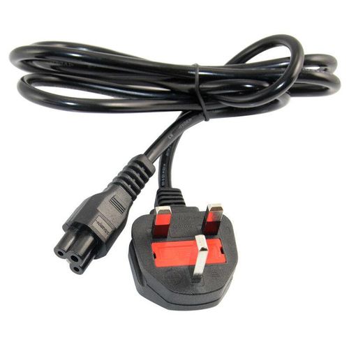 AC 3 Pin Laptop Adapter Power Cord Cable - Black