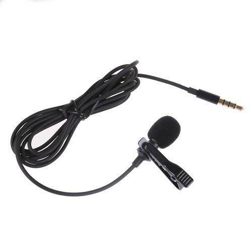 Lavalier Lapel Clipon Omnidirectional miniphone TRRS 3.5mm Jack Handsfree 3.28ft Condenser Mini Recording Mic for Apple iPhone iPad iPod Touch Interview Meeting Conference Vocal Video Black