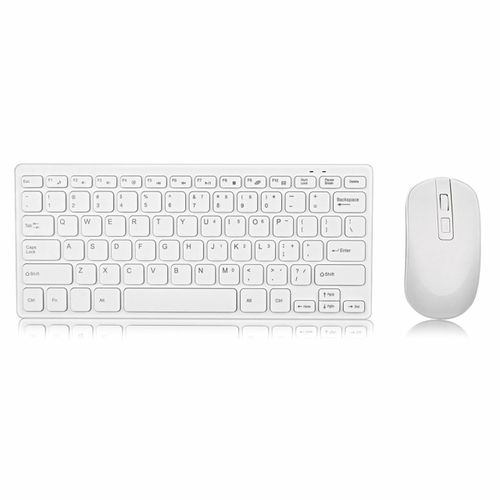 Compact 2.4GHz Wireless Keyboard And Mouse Set - White