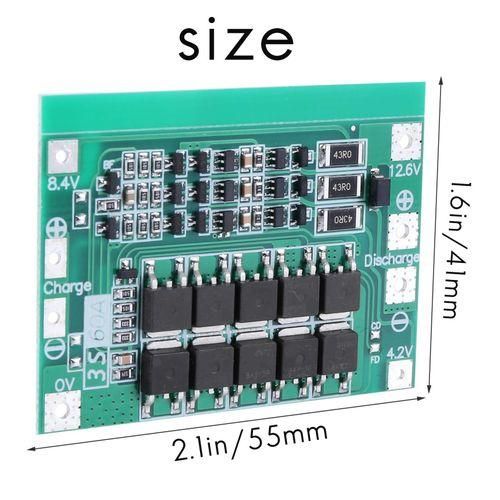 3S 60A Bms Board Lithium LiIon 18650 Battery Protection Board With Balance For Drill Motor 11.1V 12.6V 18650 Lipo Cell Module