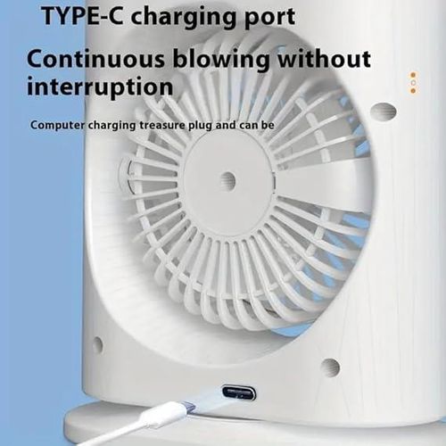 Double Head Spray Cooling Fan, Portable Mini Air Cooler With Mist Humidifier, Mini Desktop Table Cooling Fan For Home & Office -Multicolour
