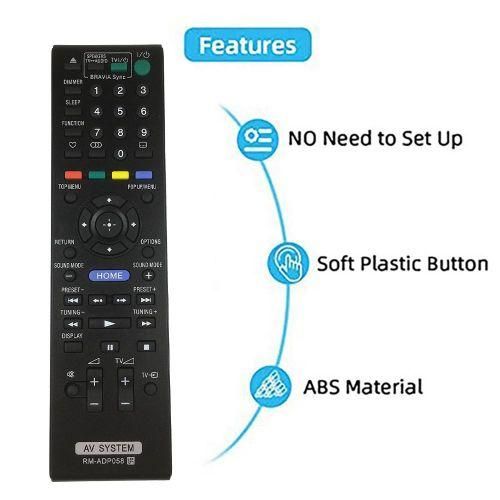 RMADP058 Remote Control for Sony Home Theater BluRay Remote Control BDVE280 BDVE380 Remote